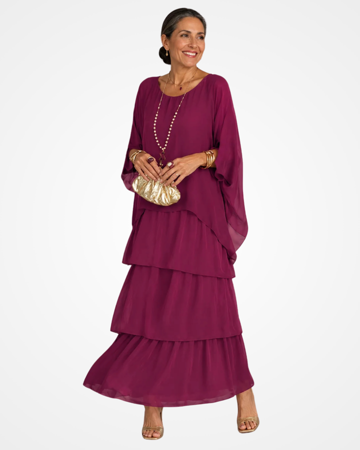 Sylvia - Weiches, fließendes Maxikleid