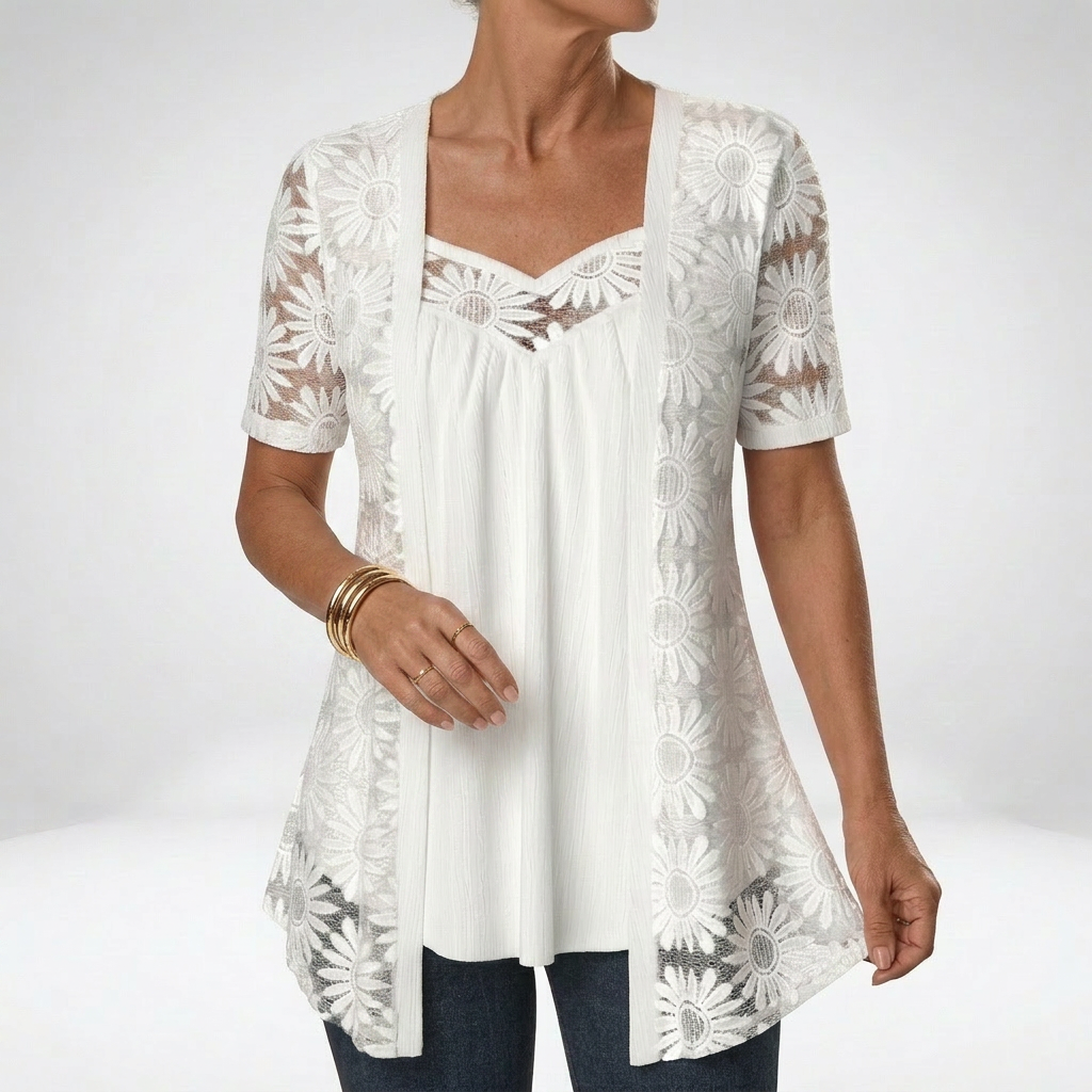 Lucette - Elegante Bluse mit Spitzen-Details