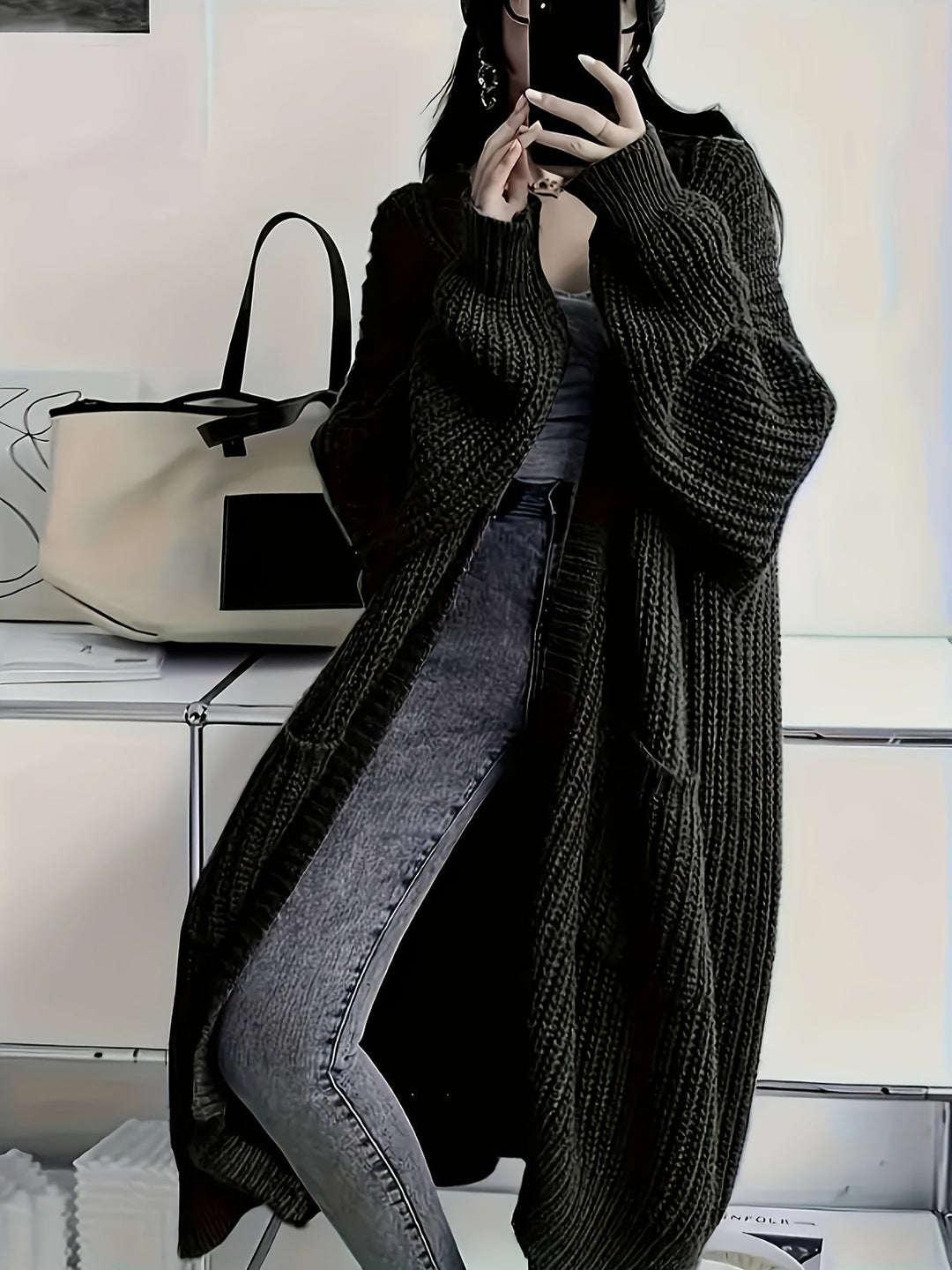 Rosalienne - Weicher Longline-Cardigan