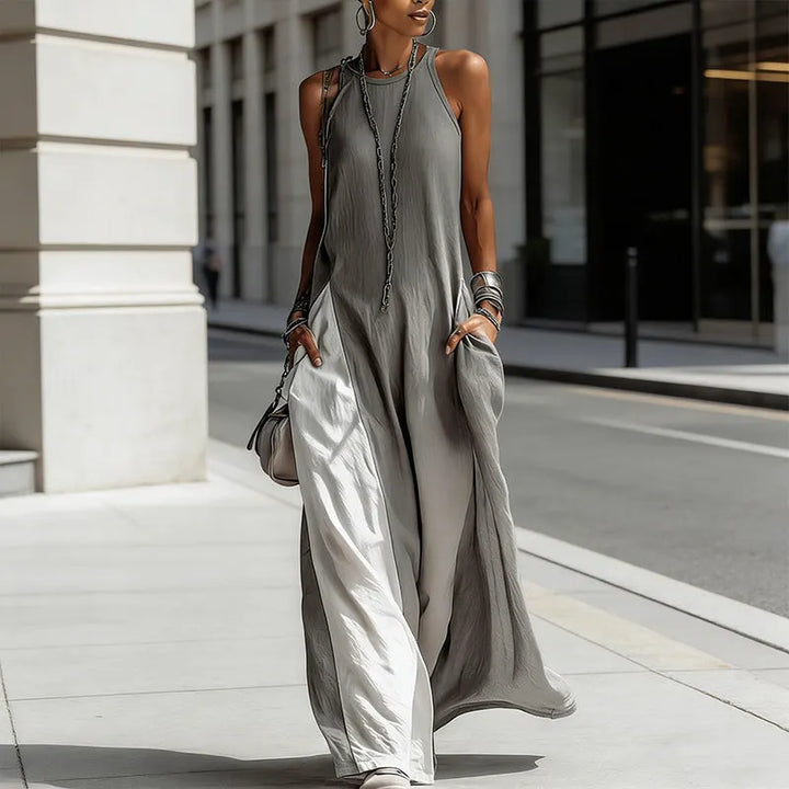 Zarella - Soft-Touch Colour-Blocking-Maxikleid
