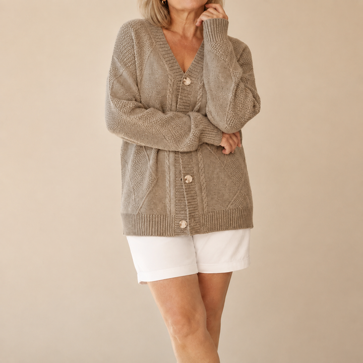 Halcyon - Cardigan mit weichem Griff und Knopfleiste