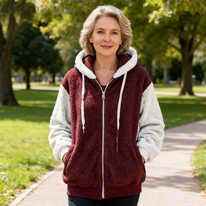 Alvenique - Soft-Touch Kapuzenjacke mit Reißverschluss