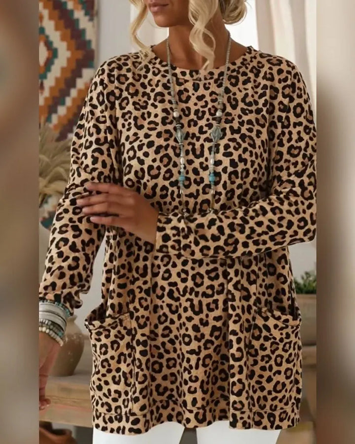 Primelia - Weiches Longsleeve mit Leopardenmuster