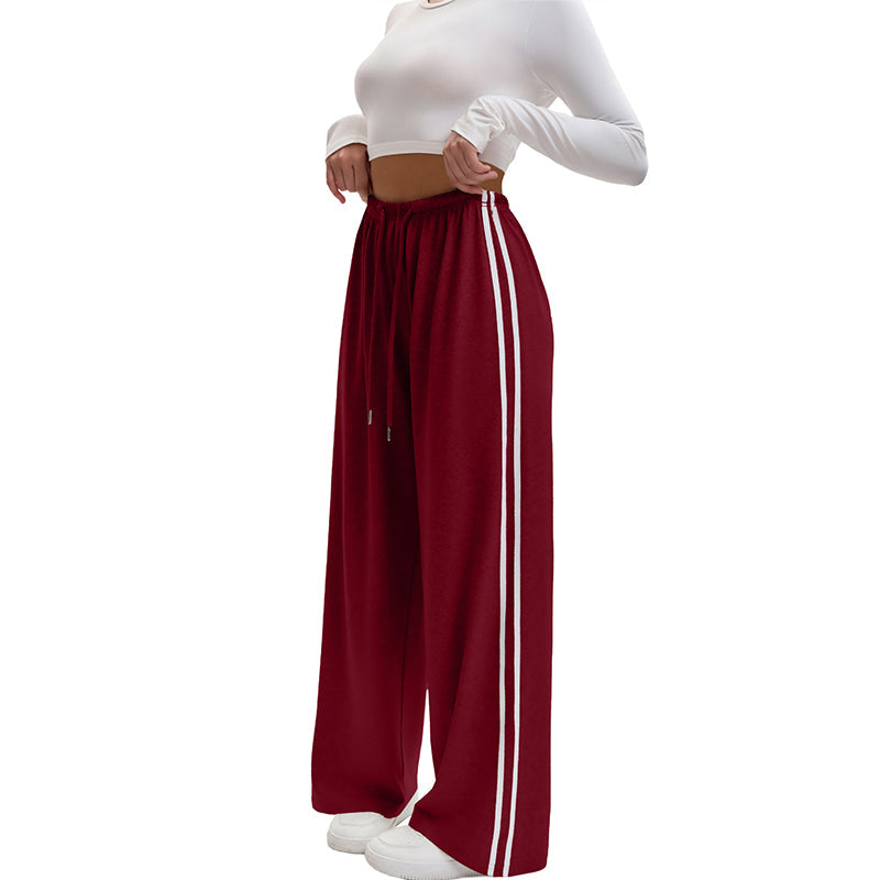 Adorielle - Sportliche gestreifte Wide-Leg-Hose
