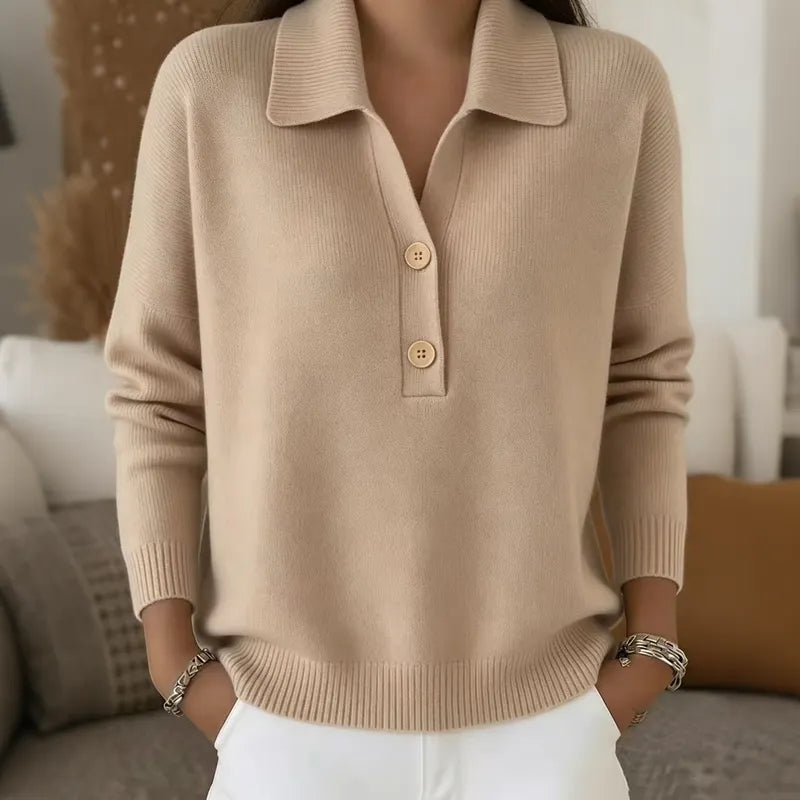 Marcellisse - Soft-Touch-Pullover mit V-Ausschnitt