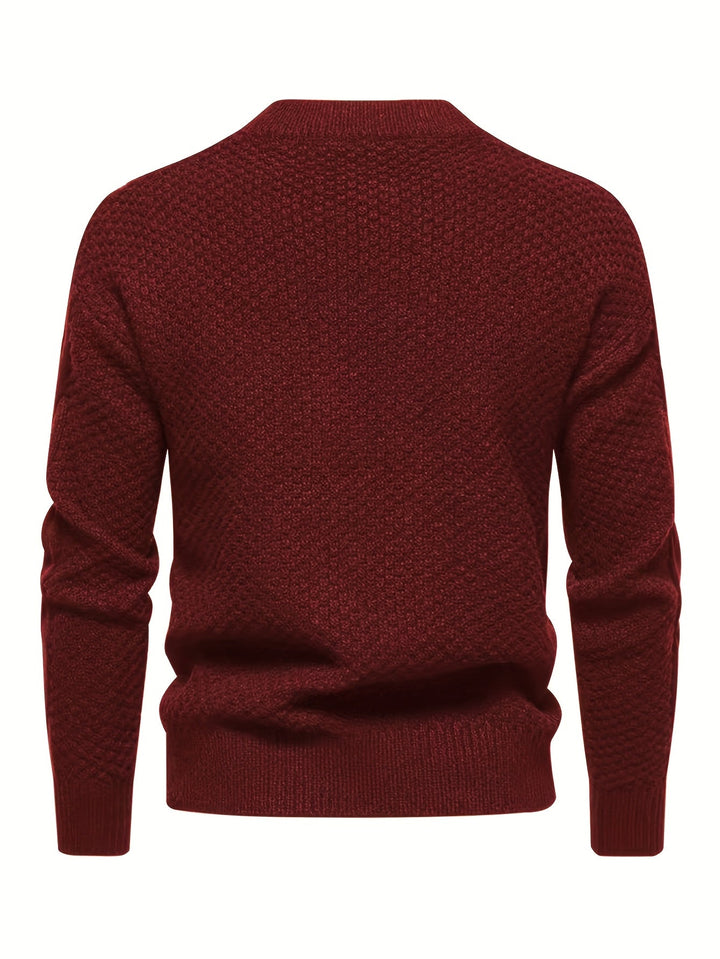 Kael - Zopfstrick-Pullover mit Stehkragen
