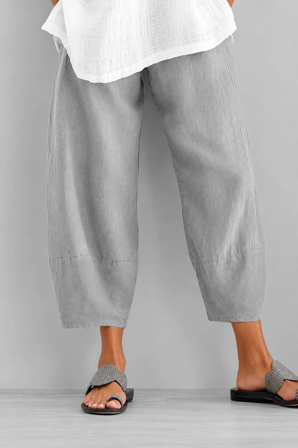 Eulorine - Weit geschnittene Soft-Touch-Hose