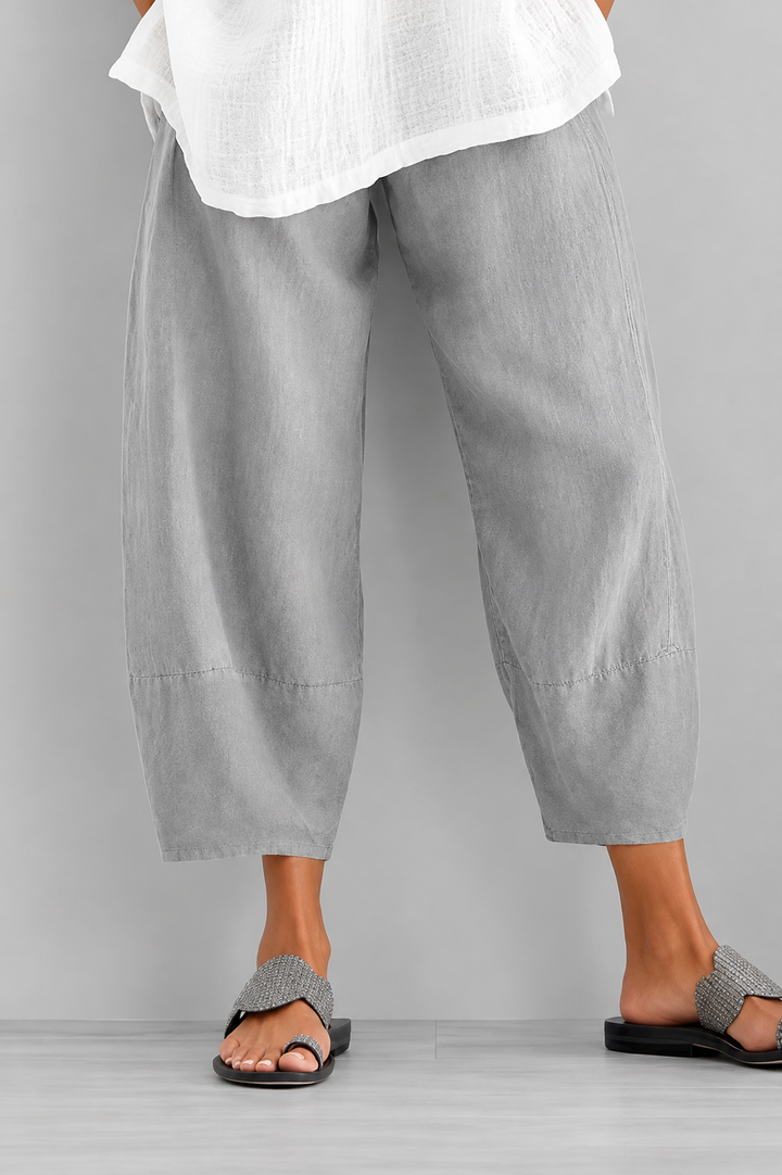 Eulorine - Weit geschnittene Soft-Touch-Hose