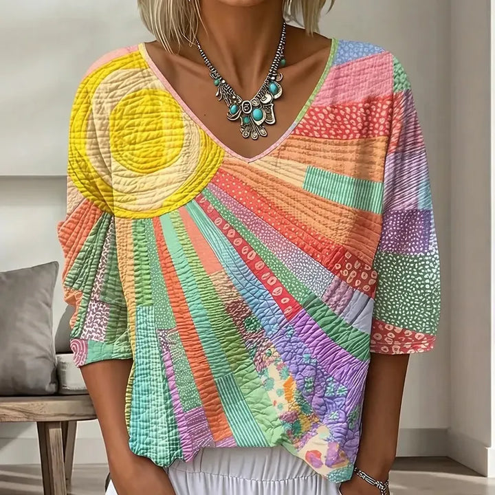 Genevielle - Strukturierte Boho-Bluse