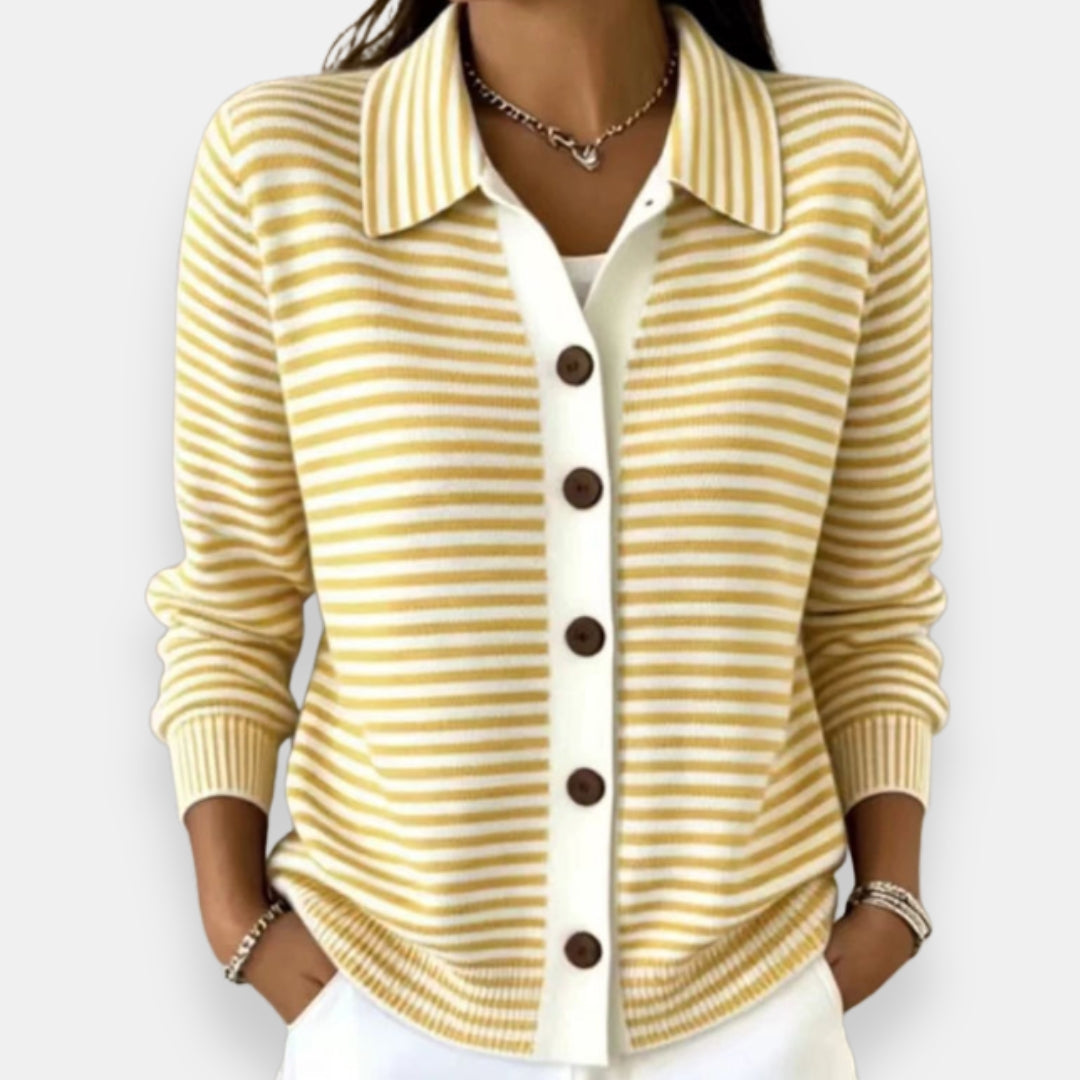 Briana - Weicher gestreifter Cardigan