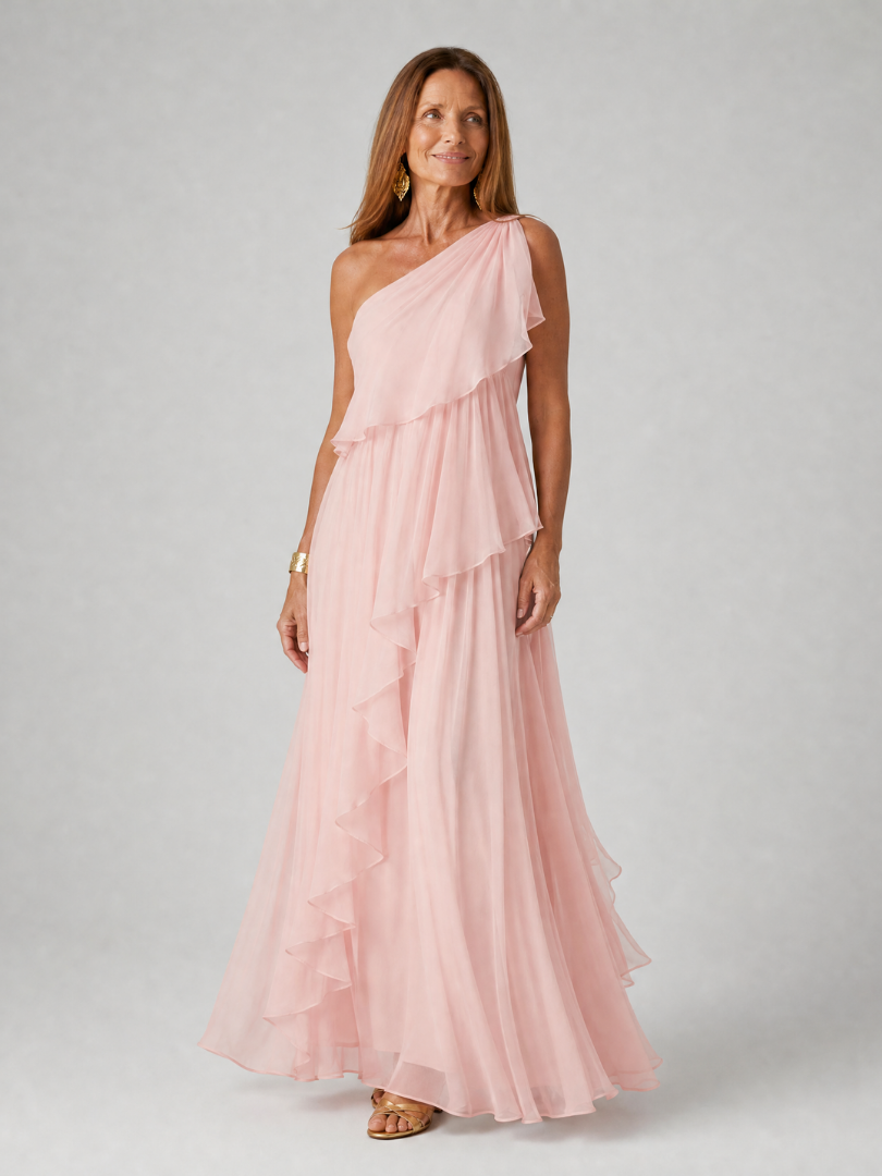 Katriana - Soft-Touch-Maxikleid mit Rüschen