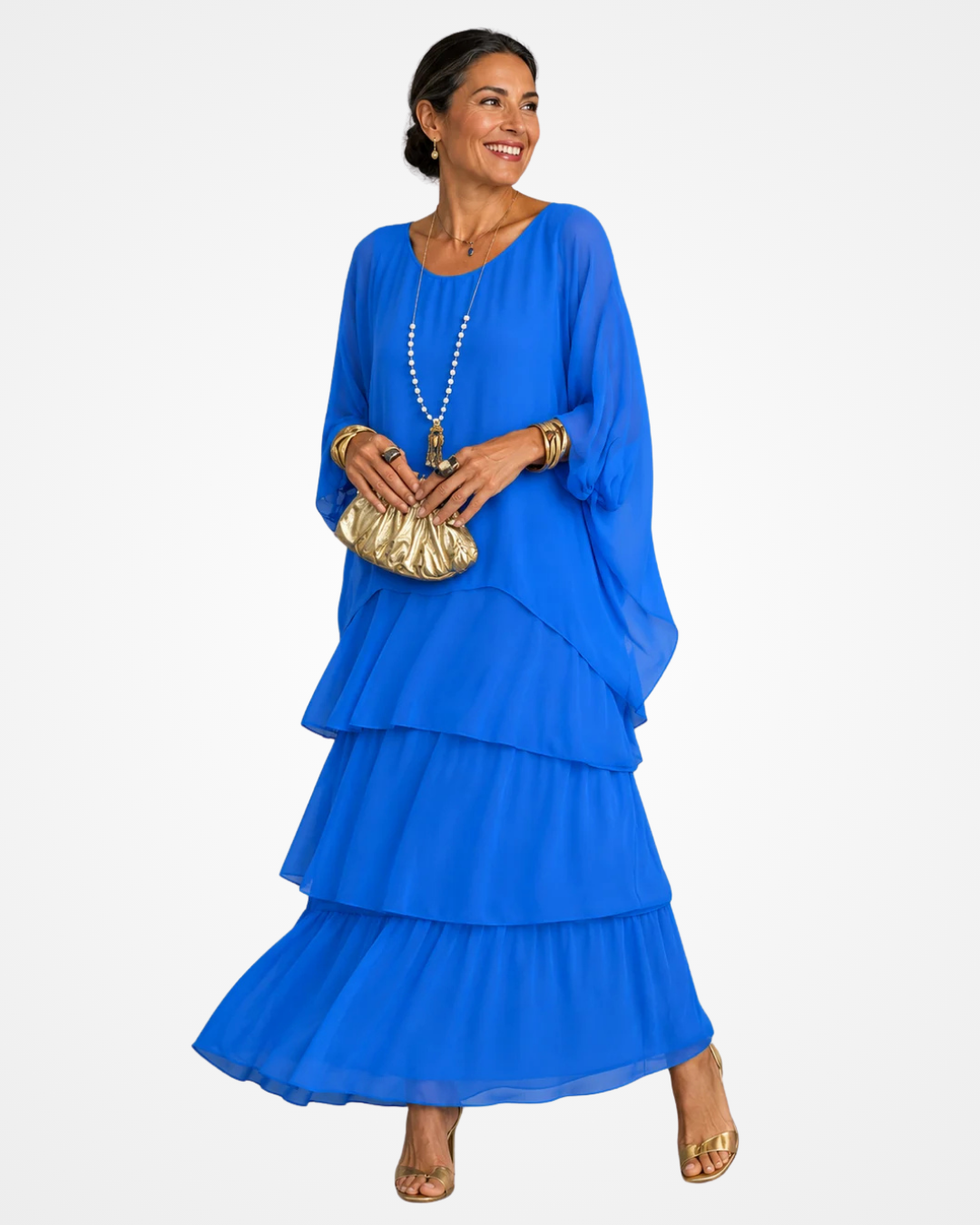 Sylvia - Weiches, fließendes Maxikleid