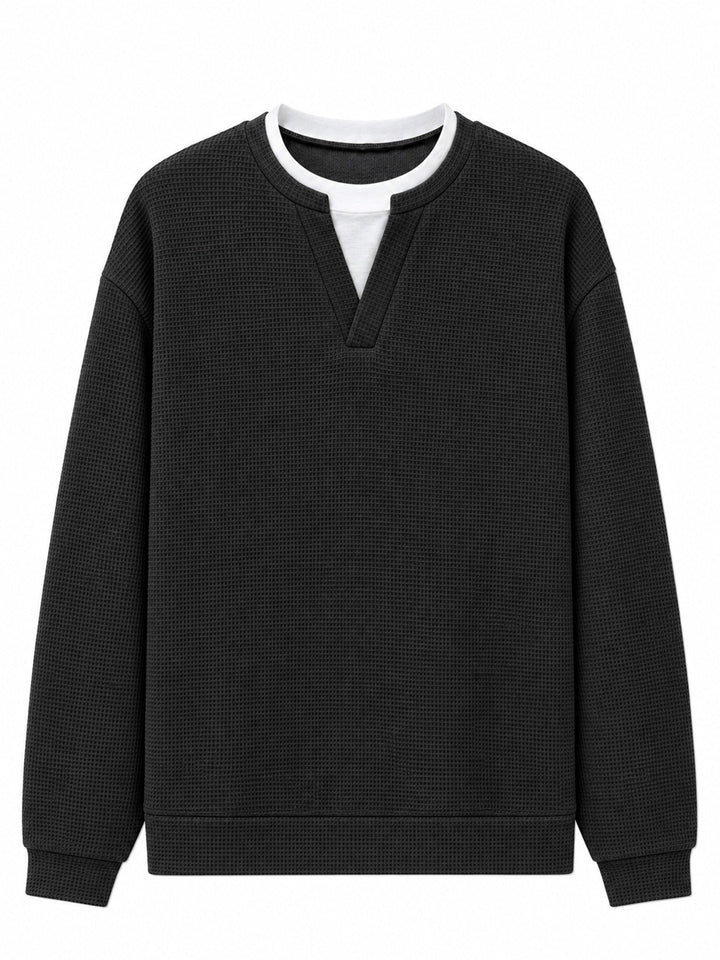 Oswald - Waffelstrukturiertes Longsleeve