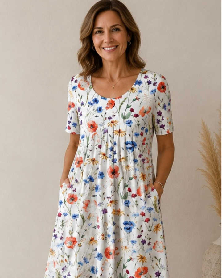Ailith - Drapiertes Kleid mit weicher Haptik