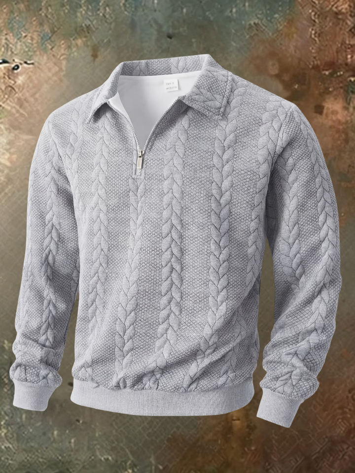 Belvorn - Premium Zopfmuster-Half-Zip-Pullover