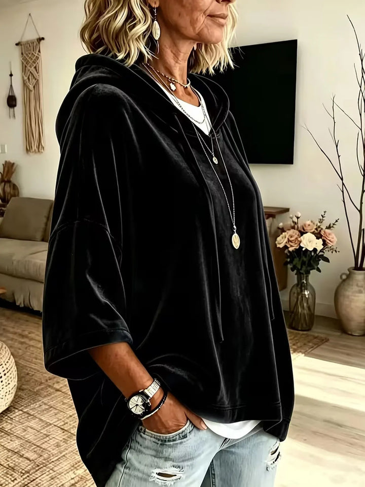 Fayelisse - Lässiger Lounge-Hoodie aus Samt