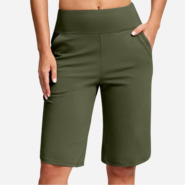 Odeliora - Hochtaillierte, komfortable Bermudashorts