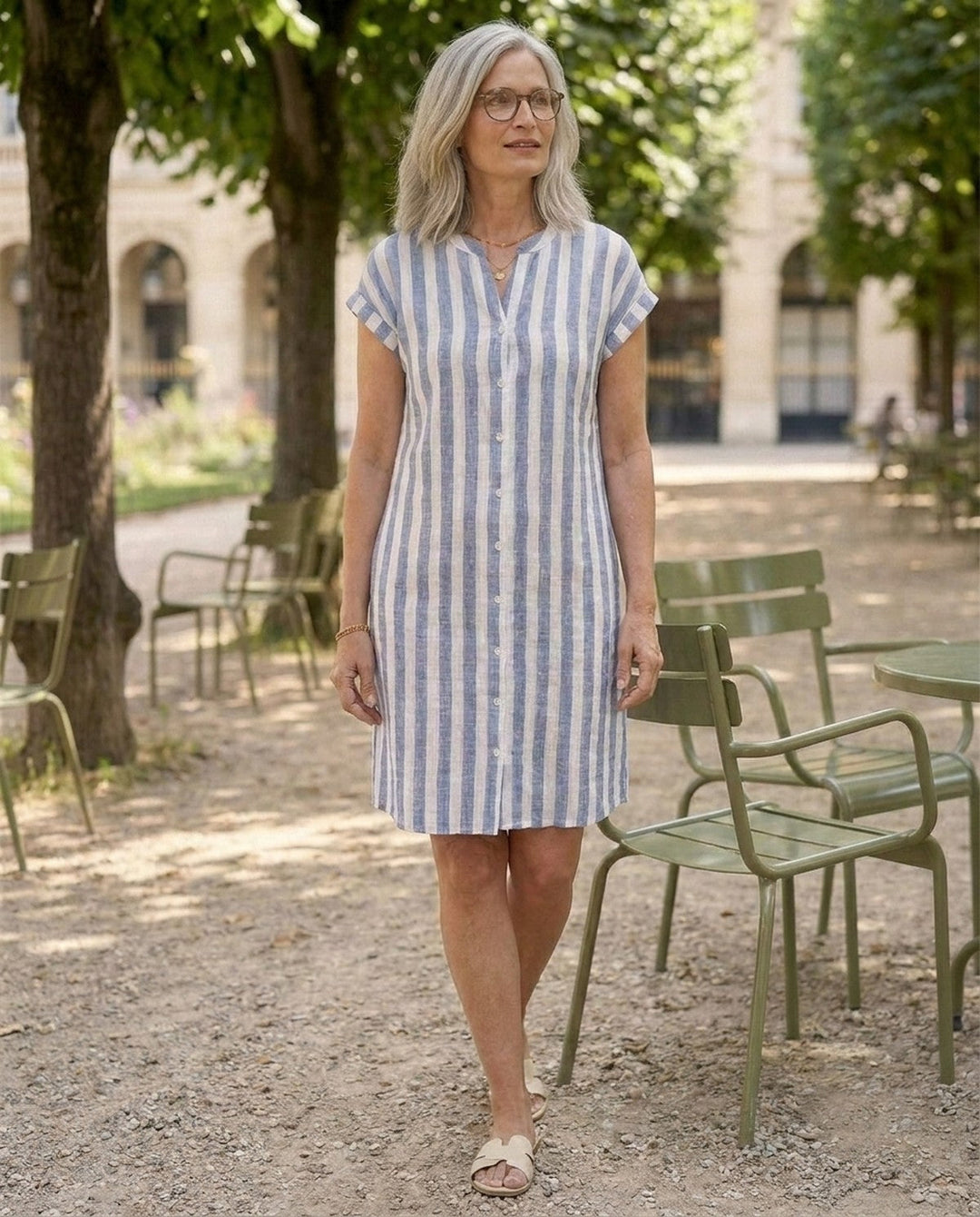 Camelia - Fließendes Hemdkleid