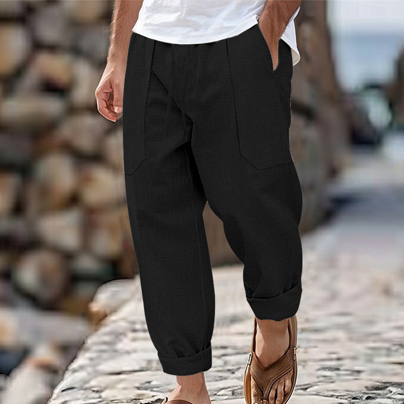 Halston - Legere Hose aus Leinenmischung