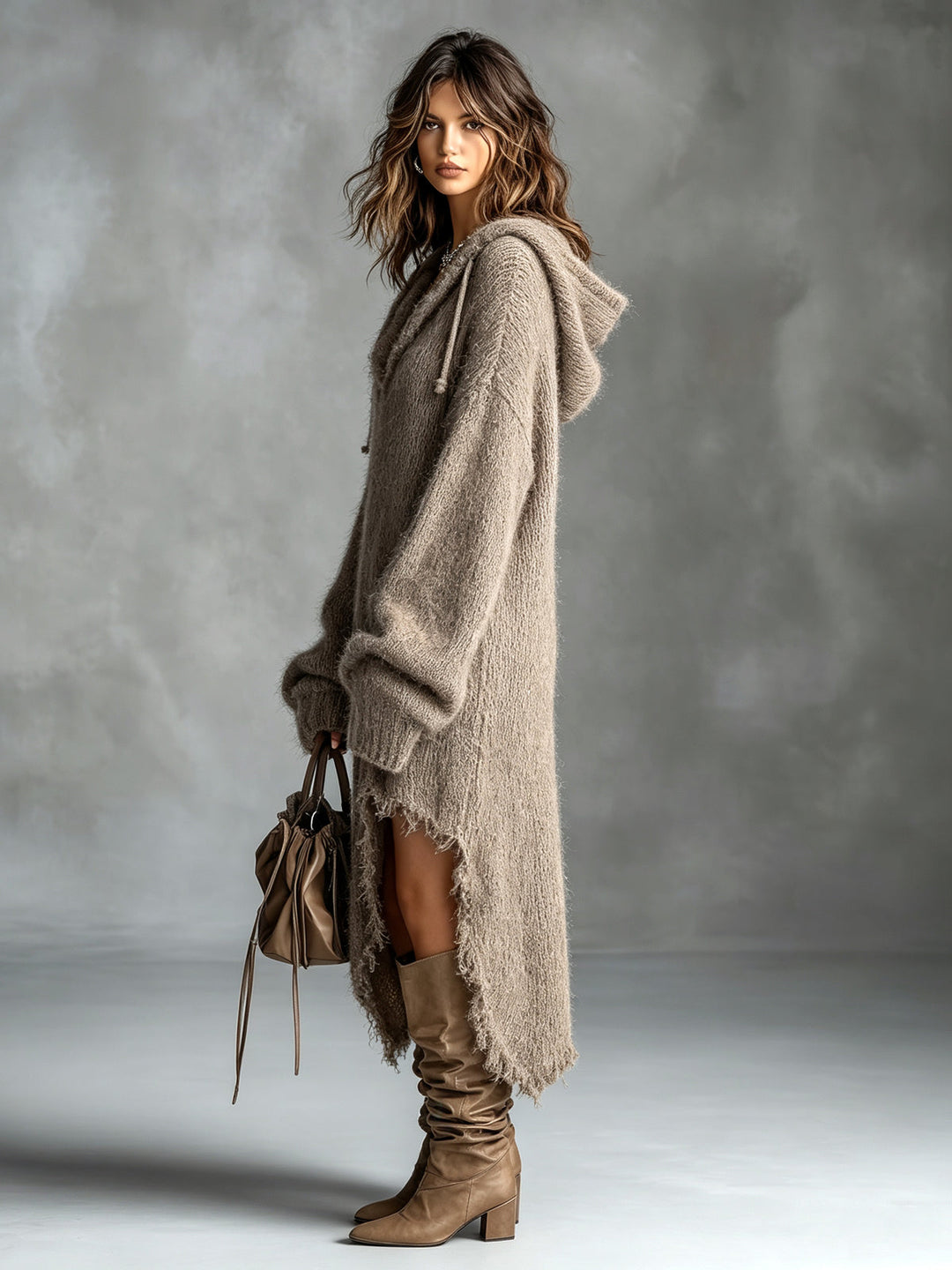 Liesel - Oversize-Midikleid mit Kapuze