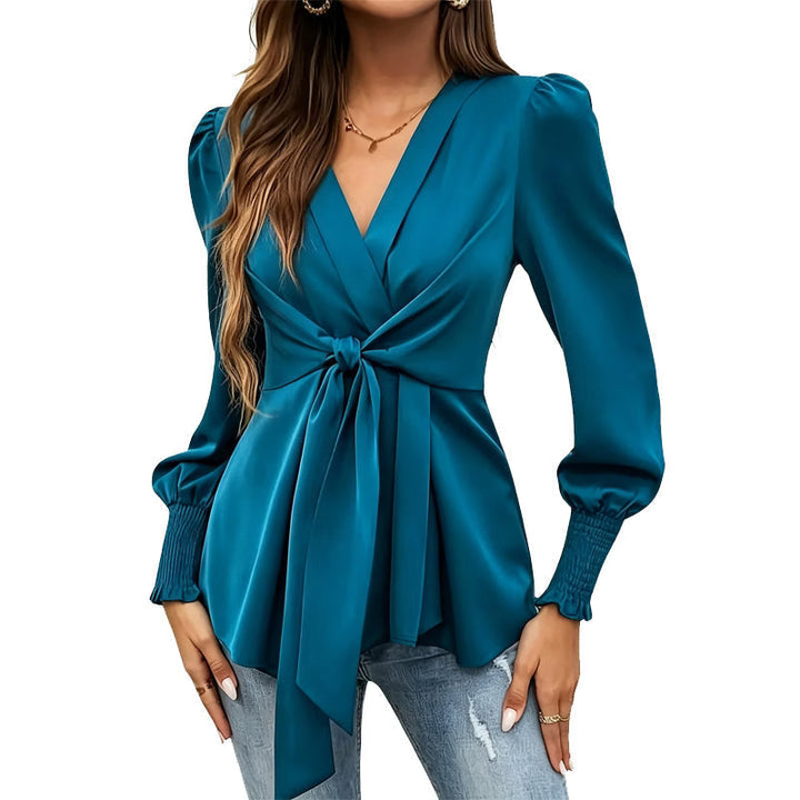 Apolline - Elegante Wickelbluse aus Satin