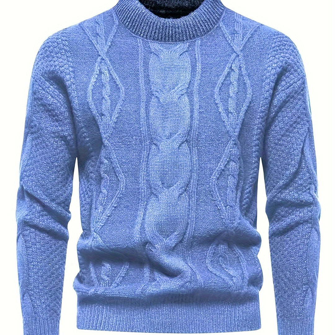 Kael - Zopfstrick-Pullover mit Stehkragen