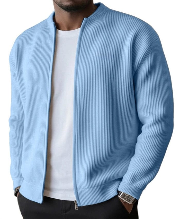 Foster - Rippstrick-Cardigan mit Reißverschluss
