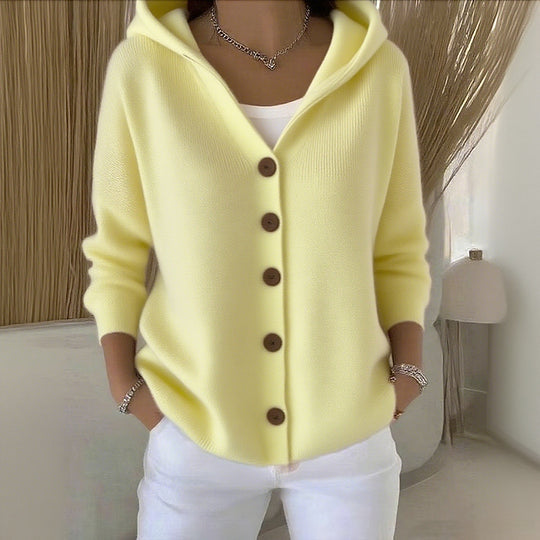 Carlotte - Kuschelige Kapuzen-Strickjacke