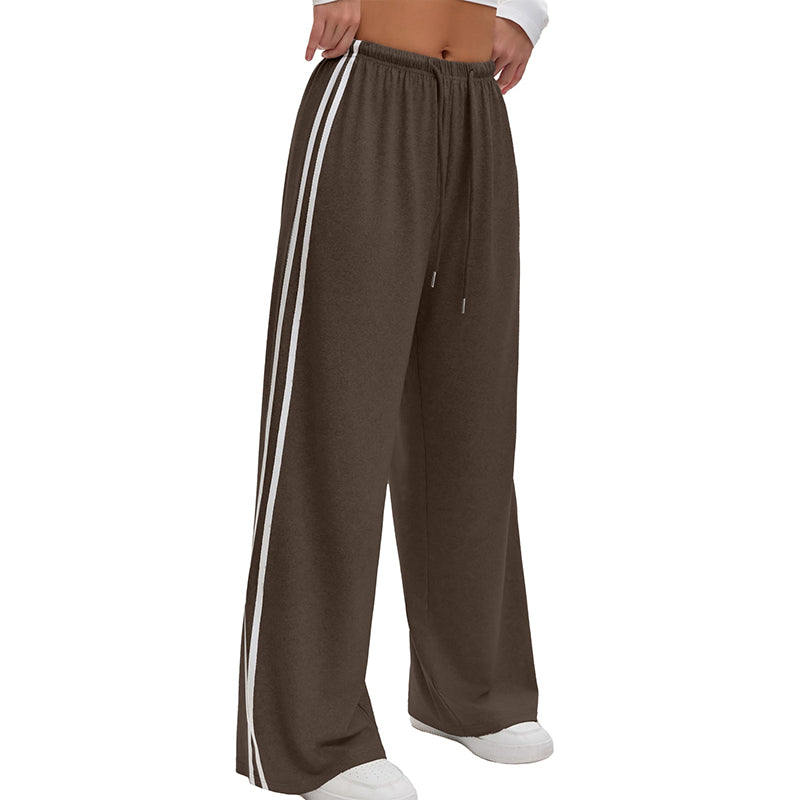 Adorielle - Sportliche gestreifte Wide-Leg-Hose