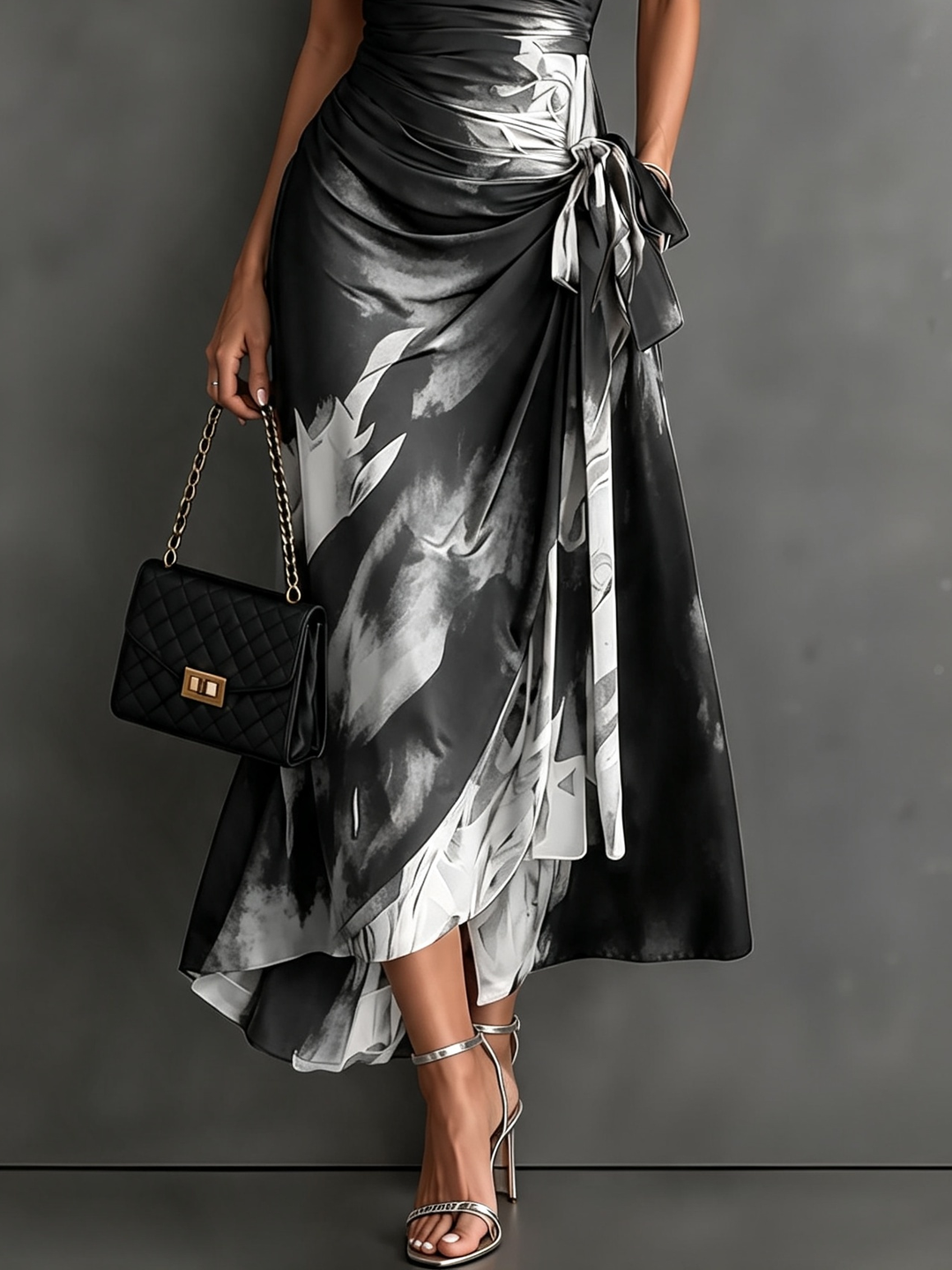 Kaia - Weiches Wickel-Hemdblusenkleid