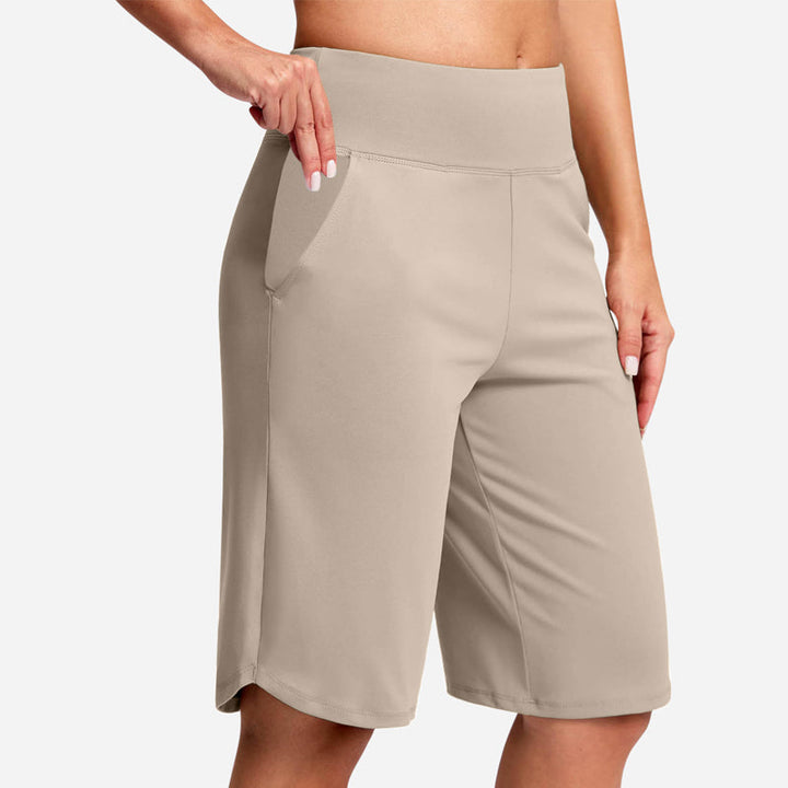 Odeliora - Hochtaillierte, komfortable Bermudashorts