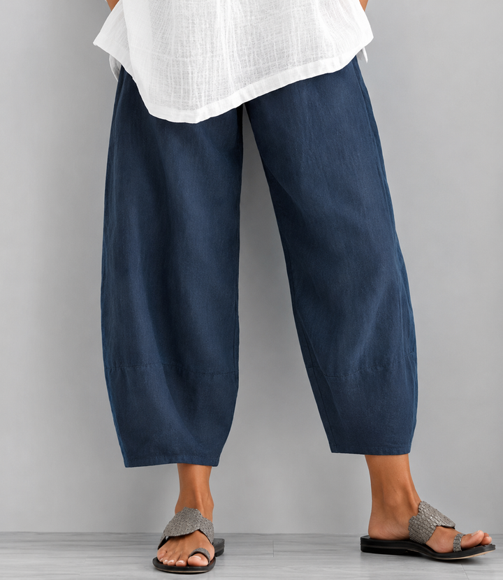 Eulorine - Weit geschnittene Soft-Touch-Hose