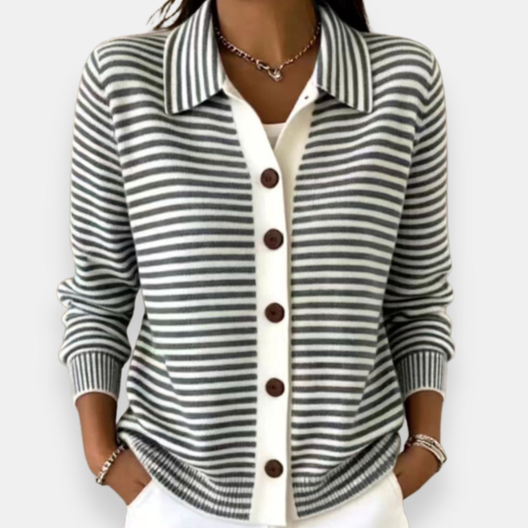 Briana - Weicher gestreifter Cardigan