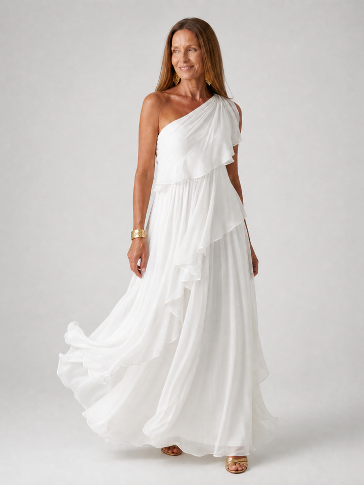 Katriana - Soft-Touch-Maxikleid mit Rüschen