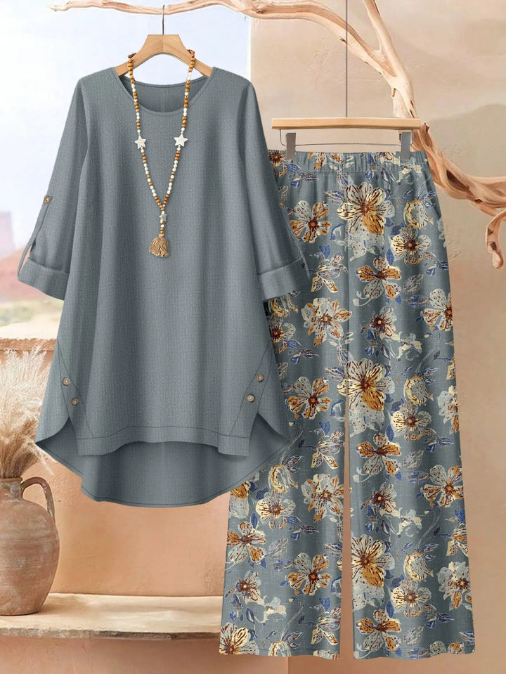 Rosette - Set aus luftiger, mehrlagiger Tunika und weiter Hose