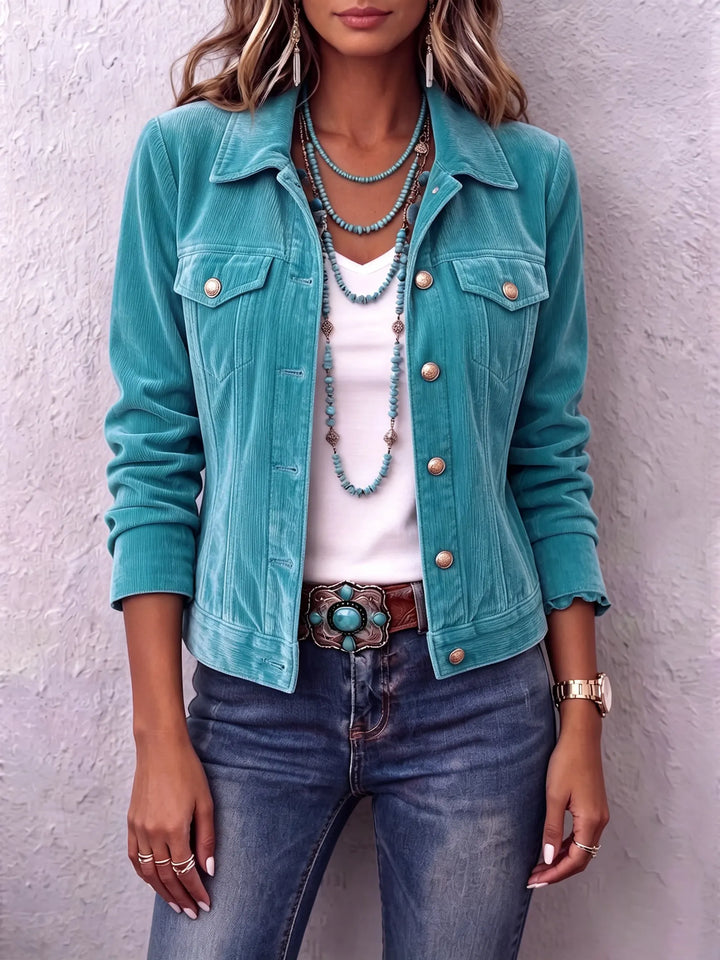 Amandria - Jacke in Vintage-Waschung mit Knopfleiste
