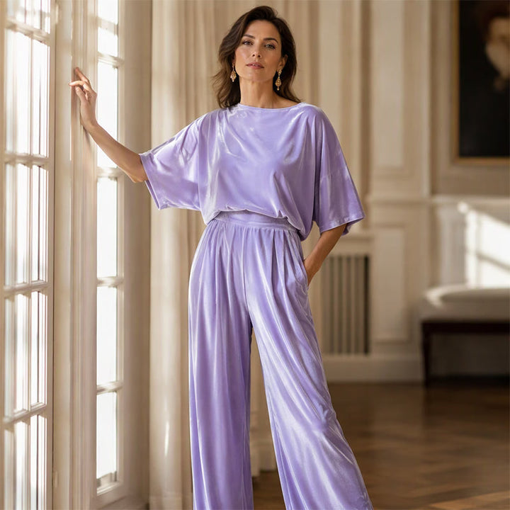 Ainhoa - Eleganter Samt-Jumpsuit mit weitem Bein