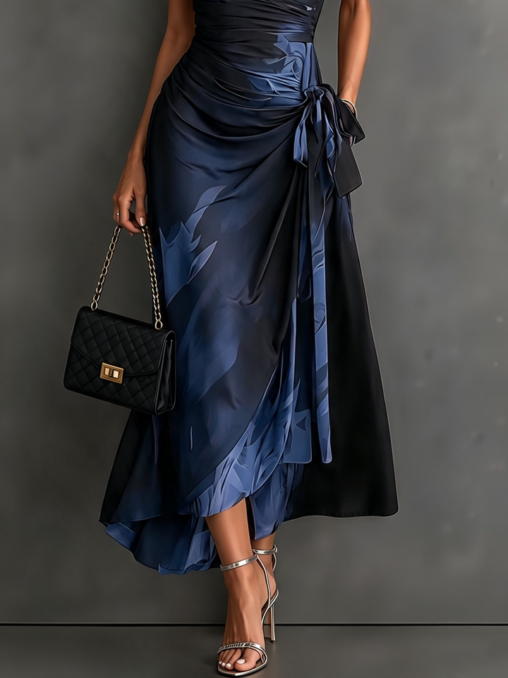 Kaia - Weiches Wickel-Hemdblusenkleid