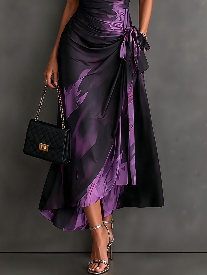 Kaia - Weiches Wickel-Hemdblusenkleid