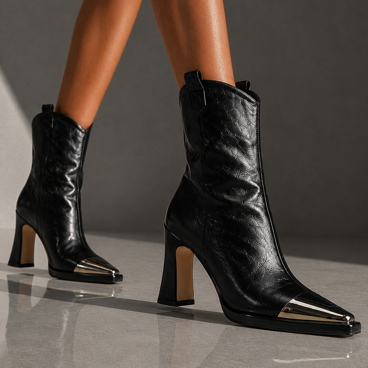 Farida - Premium-Stiefeletten mit spitzer Zehenpartie