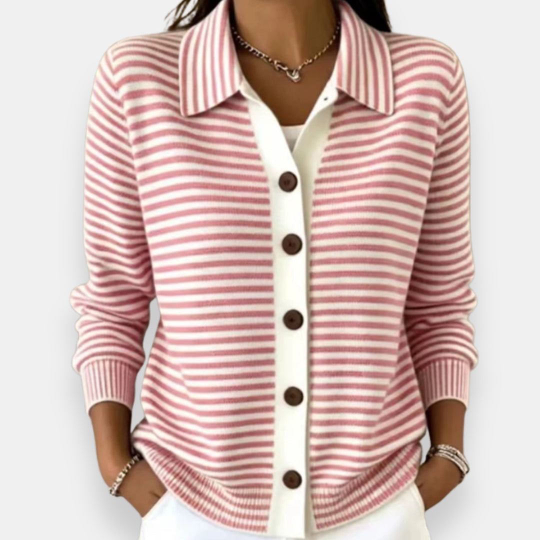 Briana - Weicher gestreifter Cardigan