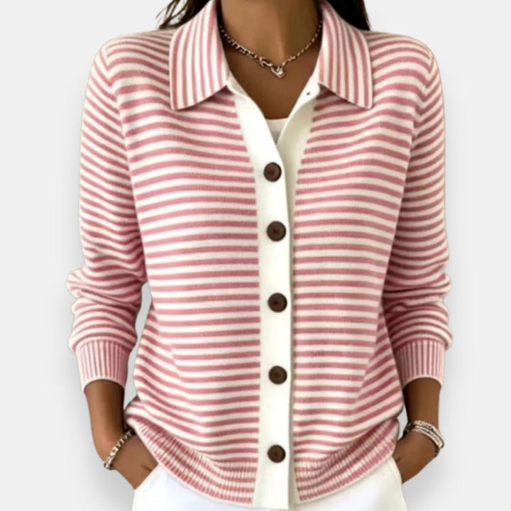 Briana - Weicher gestreifter Cardigan