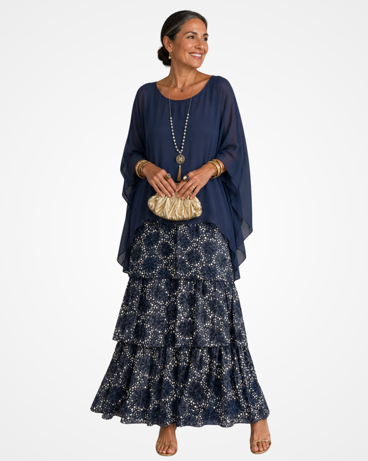 Sylvia - Weiches, fließendes Maxikleid