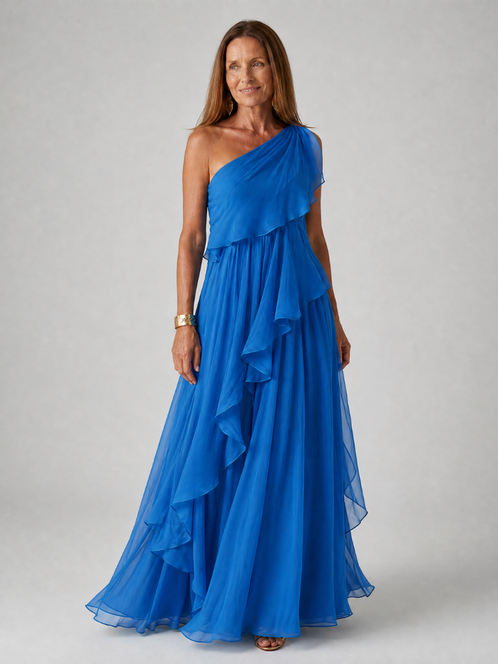 Katriana - Soft-Touch-Maxikleid mit Rüschen