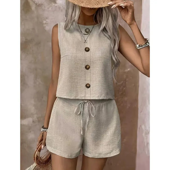 Abilene - Strukturiertes Set aus Tanktop und Shorts