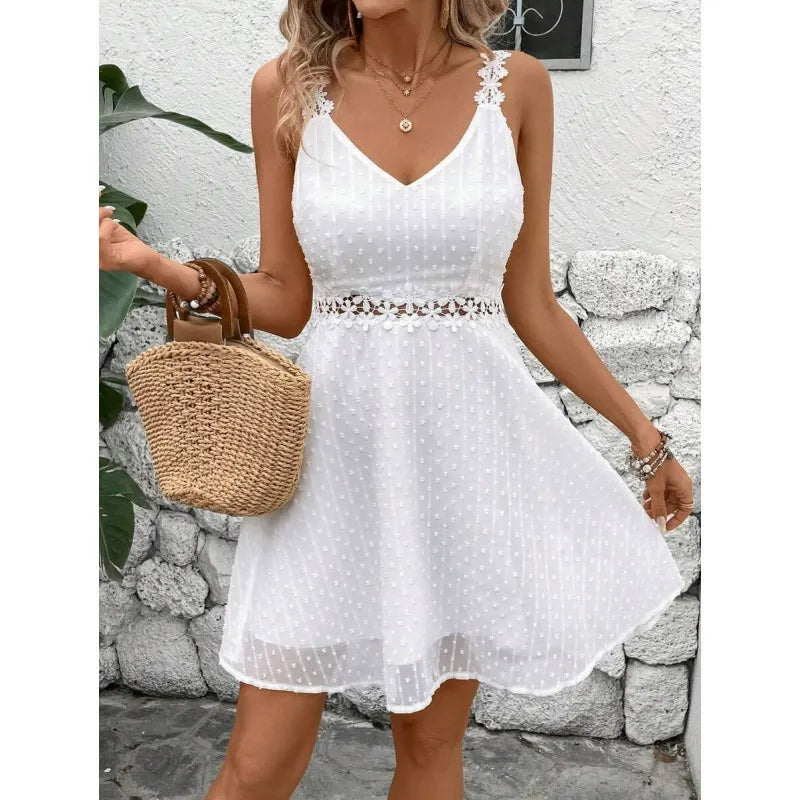 Noelline - Besticktes Minikleid mit Trägern
