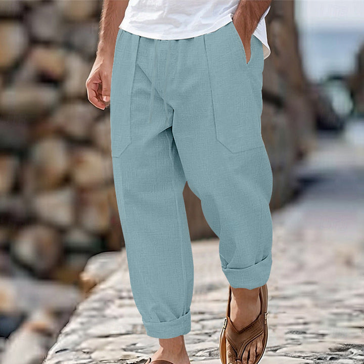 Halston - Legere Hose aus Leinenmischung