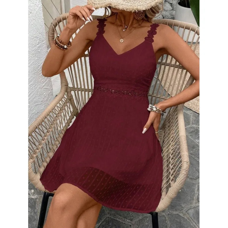 Noelline - Besticktes Minikleid mit Trägern