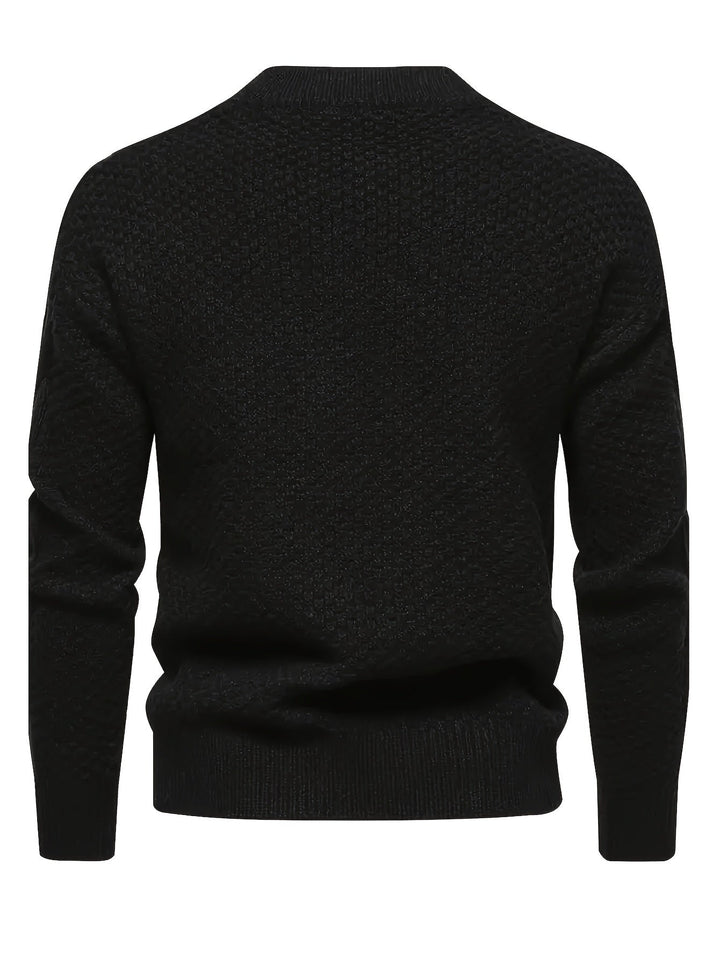 Kael - Zopfstrick-Pullover mit Stehkragen