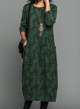 Janna - Midi-Kleid mit Blattdruck